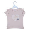 C1548 BNG Heart to Heart Cut LableSoft Peach T-Shirt