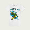 C1584 CKB Dino Surf's Up White T-Shirt