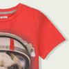 C1593 FF Pupstrong Astronaut Red T-Shirt