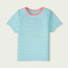 C1596 BNG Cool Cut Lable S.Blue with White Stripes T-Shirt