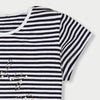 C1598 BNG Lovely Day Cut Lable Black with White Stripes T-Shirt