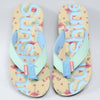 C1627 W-MARK Summer Sun Shine L.Green stripes with Skin Ground Flip Flop.