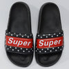 C1633 W-Mark Super Soft Red & Black with Black Sole Slippers