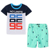 C1662 CCL No Limits 95 T-Shirt with Wood Packer Soft S.Blue 5-Pocket Shorts