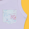 C1751 Titto Butterfly with Front Pocket Pink with Printed Short 2-Pcs Set