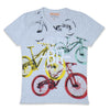 C1889 Aiwa Bike Ride Moments L.Grey &Red T-Shirt With Short 2-Pcs Set