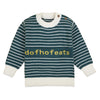 C1995 Do Fho Feats Seagreen & White Strips Sweater