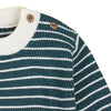 C1995 Do Fho Feats Seagreen & White Strips Sweater