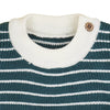 C1995 Do Fho Feats Seagreen & White Strips Sweater