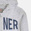 C2037 KNZ Winner Grey Terry Zipper Hoodie