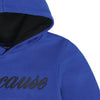 C2038 Mnt Blue & Black Fleece Hoodie