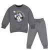 C2042 Kiko Unicorn Grey  2-Pcs Fleece Suit