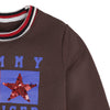 C2045 Tm Brown Star  Fleece Sweat Shirt