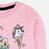 C2058 Mnt Pink TERRY Ice Creeam sweat Shirt