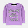 C2063 MNT Plum Dady Is My Super Hero Terry Sweatshirt