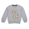 C2084 Mng Greay Horeses Fleece Sweat Shirt