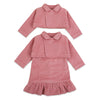 C2088 Kxndk T-Pink 2-Pcs Body Fleece Frock