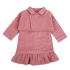 C2088 Kxndk T-Pink 2-Pcs Body Fleece Frock