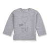 C2092 MNG Grey Herat I'm Over The Moon  Fleece Sweat Shirt