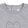 C2092 MNG Grey Herat I'm Over The Moon  Fleece Sweat Shirt