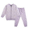 C2097 LFT Purple Print Flower Track SUIT