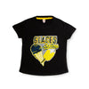 C2243 ZRA BLACES T-SHIRT WITH  BLACK FANCY NET SHARARA 2PCS