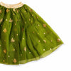 C2246 ZRA PEACH T-SHIRT WITH GREEN FANCY NET SHARARA 2PCS