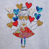 C2259 Hm Gray Heart Doll  Fleece Sweat shirt