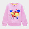 C2260 Hm Baby Pink Wow Fleece Sweat shirt