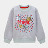 C2263 Mng Gray Twin Shade Magic Star Fleece Sweart Shirt