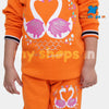 C2277 ZR Orange Cute Duck Fleece Track suit