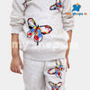 C2280 Zr light Gray Butterfly Faleece Track Suit